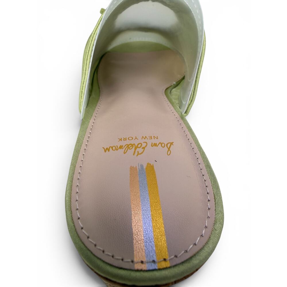Sam Edelman Dova Platform Sandal Womens 7.5 Lime Green Cork Block Heel Slip On - Picture 16 of 16